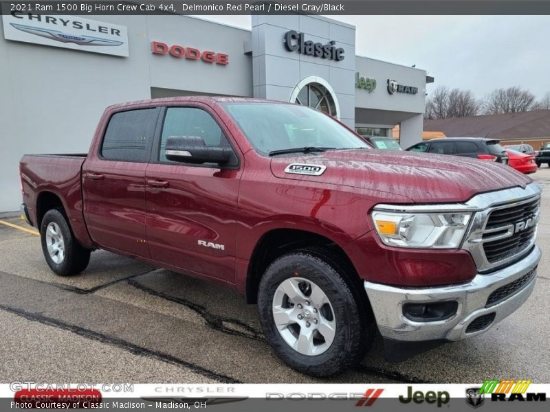 Delmonico Red Pearl / Diesel Gray/Black 2021 Ram 1500 Big Horn Crew Cab 4x4