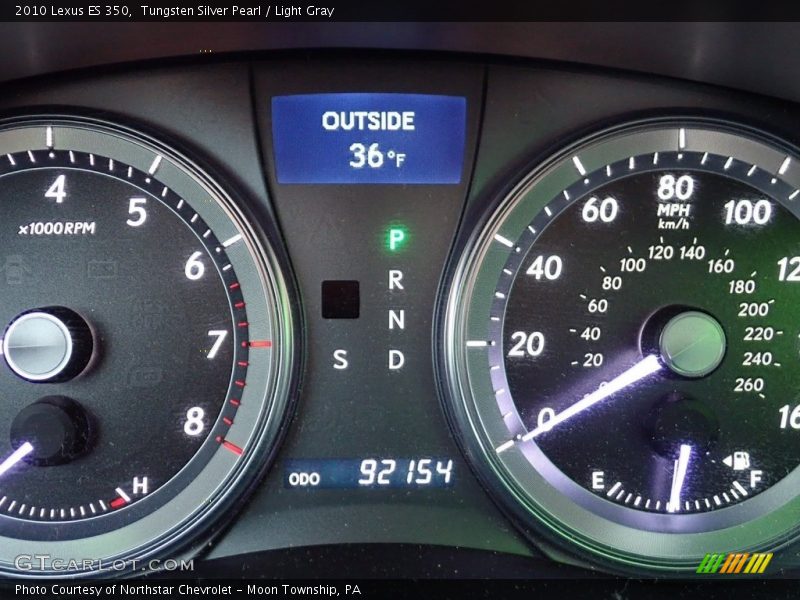Tungsten Silver Pearl / Light Gray 2010 Lexus ES 350
