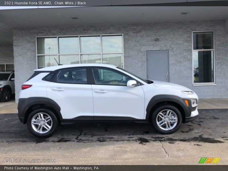 Chalk White / Black 2021 Hyundai Kona SE AWD