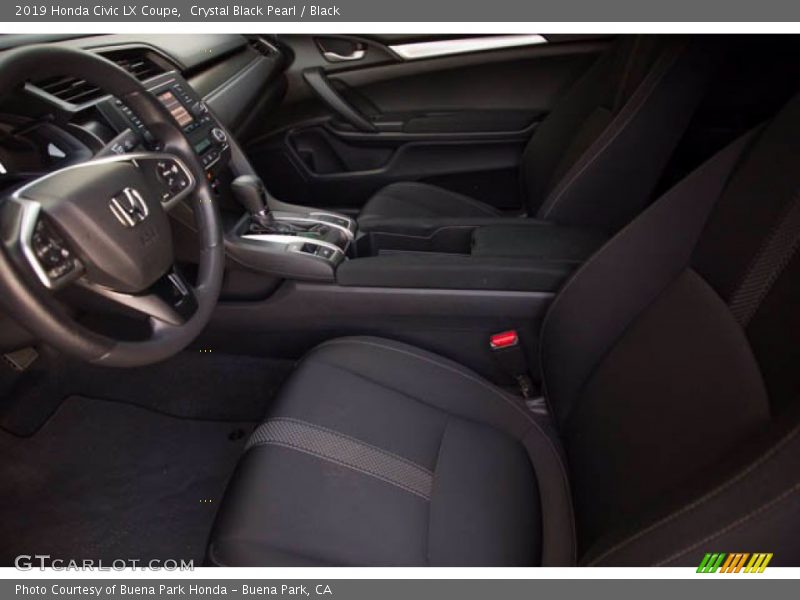 Crystal Black Pearl / Black 2019 Honda Civic LX Coupe