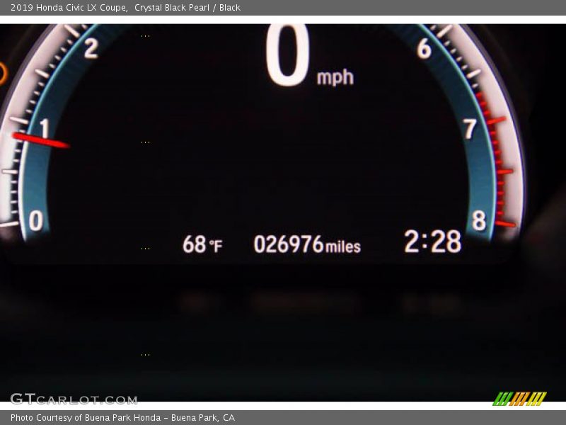 Crystal Black Pearl / Black 2019 Honda Civic LX Coupe