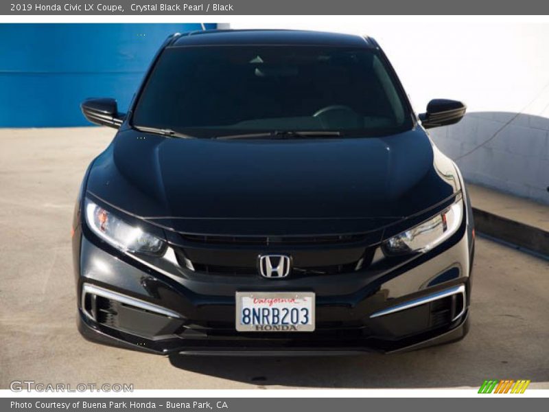 Crystal Black Pearl / Black 2019 Honda Civic LX Coupe