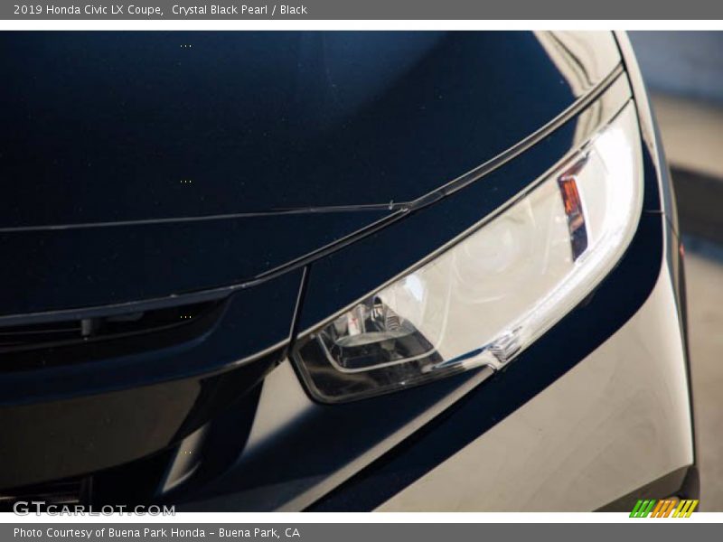 Crystal Black Pearl / Black 2019 Honda Civic LX Coupe