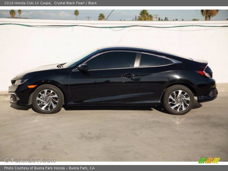 Crystal Black Pearl / Black 2019 Honda Civic LX Coupe