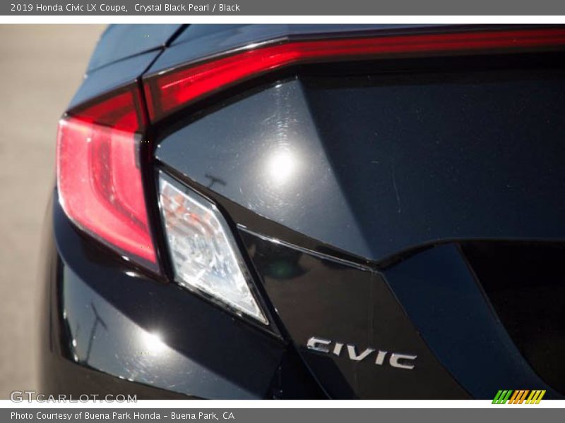 Crystal Black Pearl / Black 2019 Honda Civic LX Coupe
