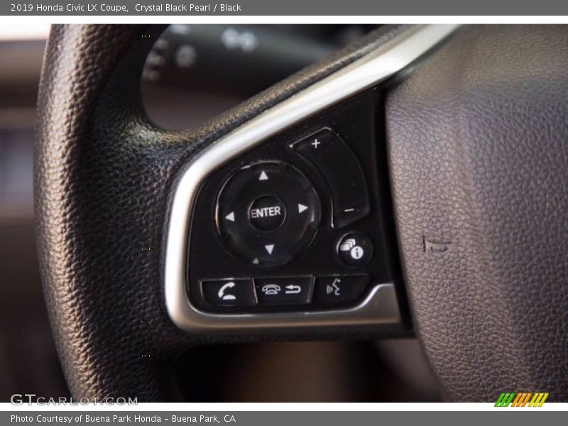 Crystal Black Pearl / Black 2019 Honda Civic LX Coupe