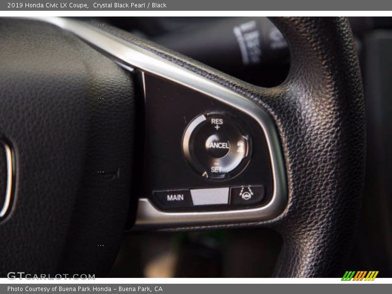 Crystal Black Pearl / Black 2019 Honda Civic LX Coupe