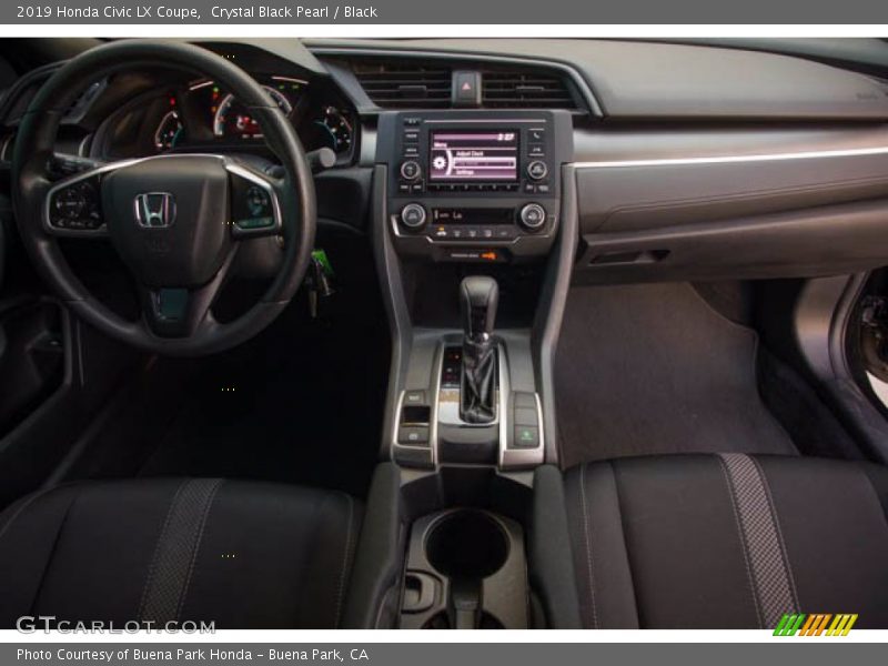 Crystal Black Pearl / Black 2019 Honda Civic LX Coupe