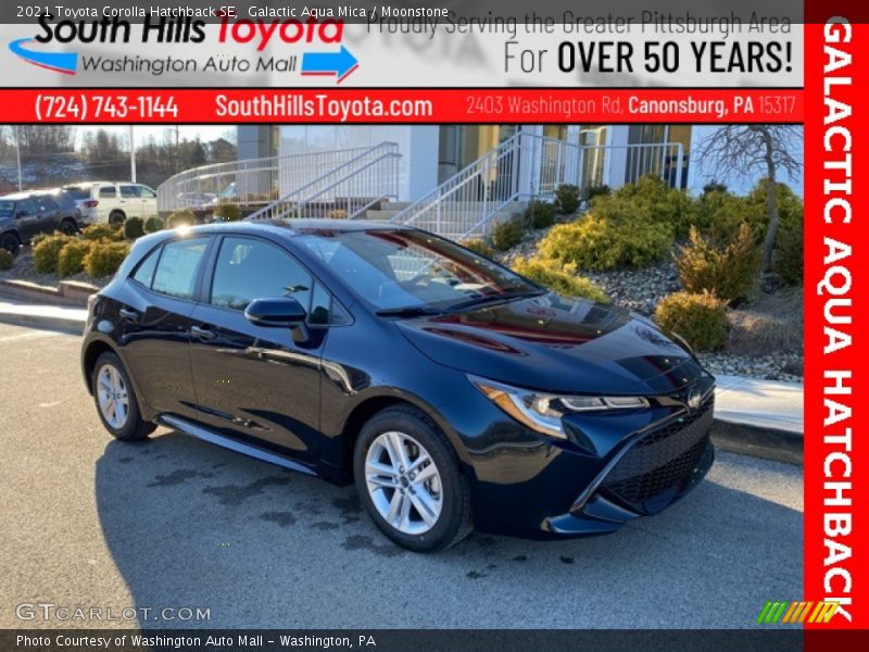 Galactic Aqua Mica / Moonstone 2021 Toyota Corolla Hatchback SE