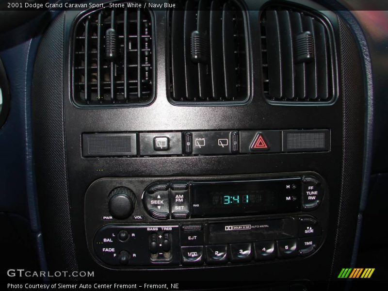 Stone White / Navy Blue 2001 Dodge Grand Caravan Sport