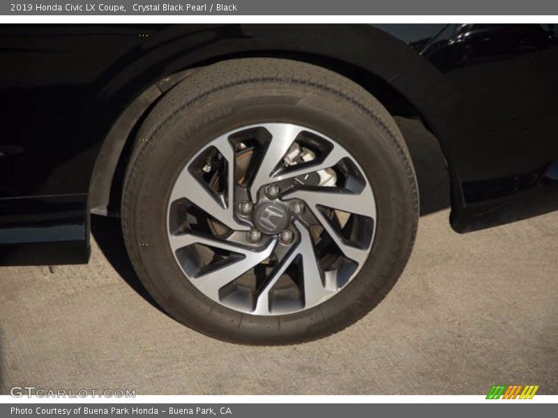 Crystal Black Pearl / Black 2019 Honda Civic LX Coupe
