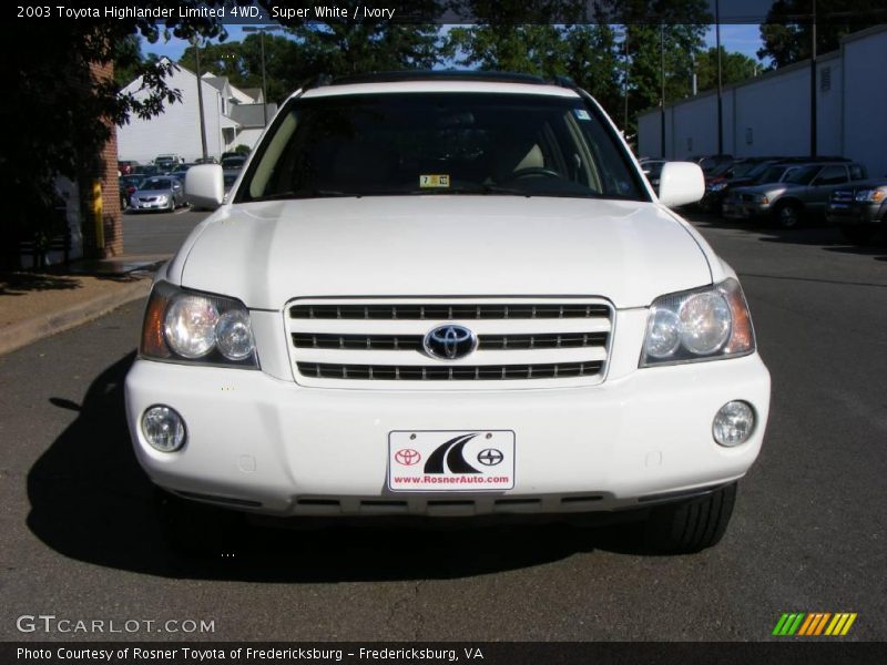 Super White / Ivory 2003 Toyota Highlander Limited 4WD