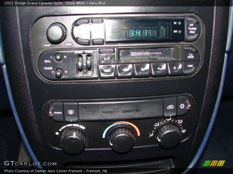 Stone White / Navy Blue 2001 Dodge Grand Caravan Sport