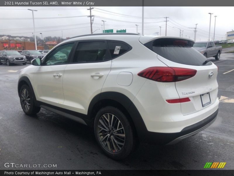 Winter White / Gray 2021 Hyundai Tucson SEL AWD