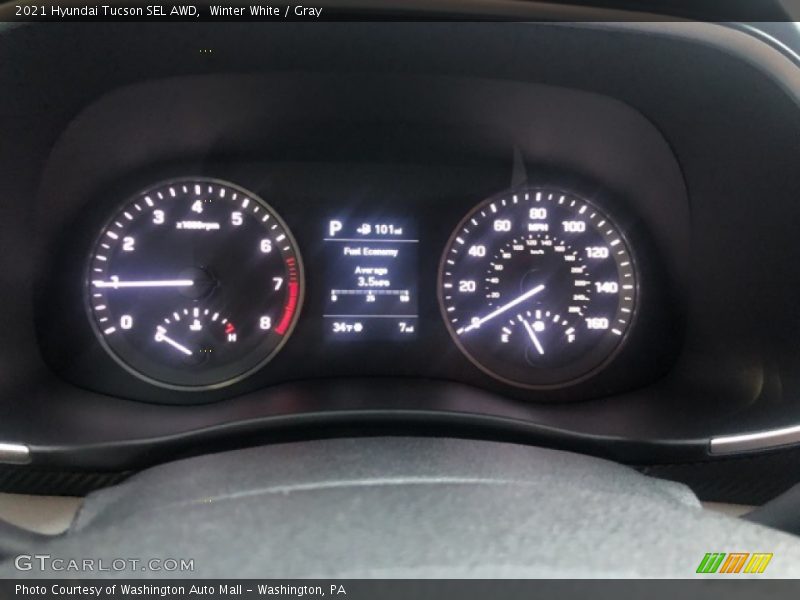 Winter White / Gray 2021 Hyundai Tucson SEL AWD