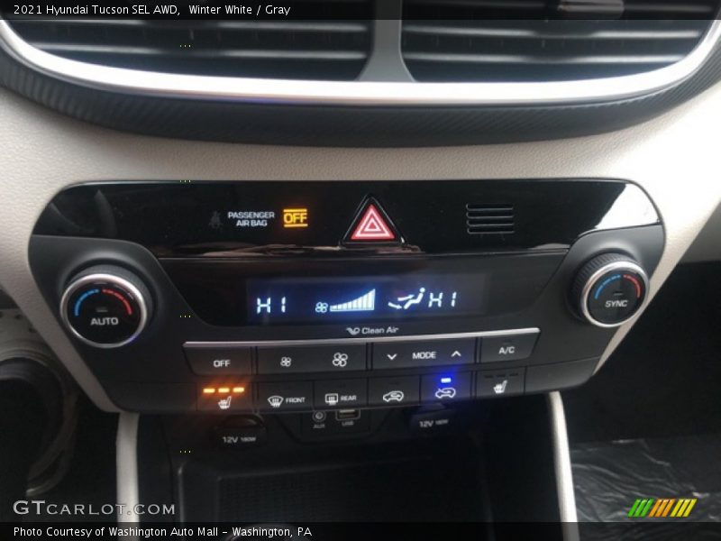 Winter White / Gray 2021 Hyundai Tucson SEL AWD