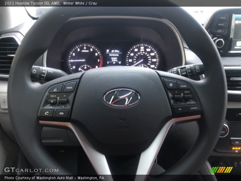 Winter White / Gray 2021 Hyundai Tucson SEL AWD