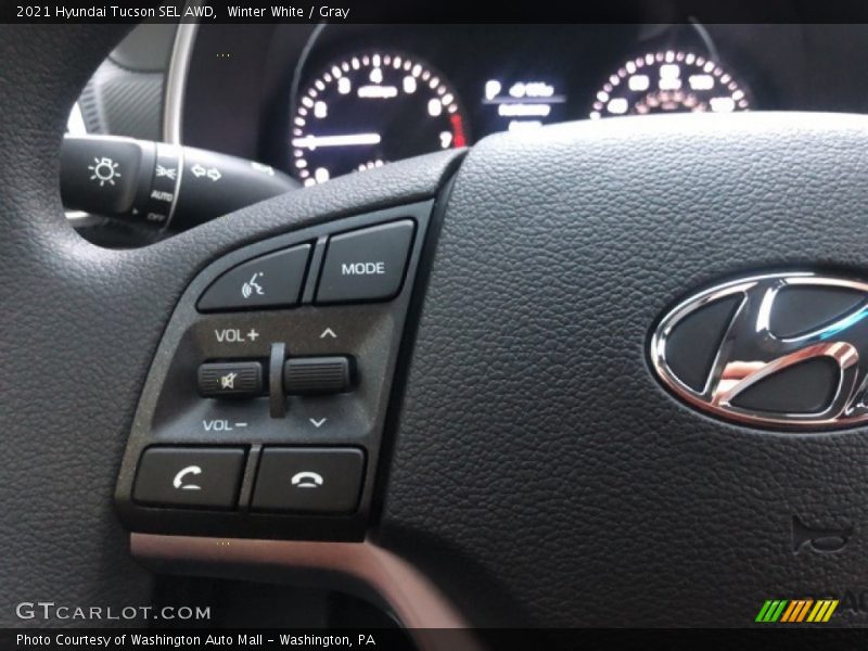 Winter White / Gray 2021 Hyundai Tucson SEL AWD