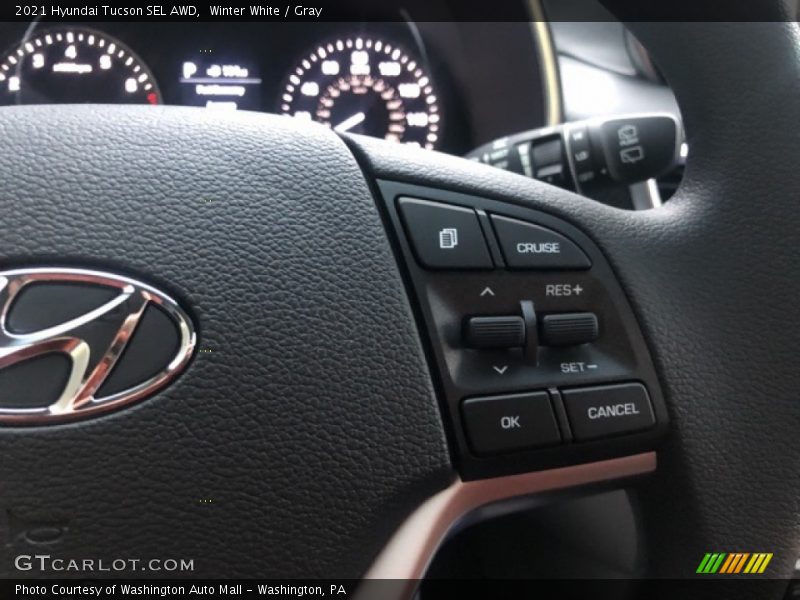 Winter White / Gray 2021 Hyundai Tucson SEL AWD