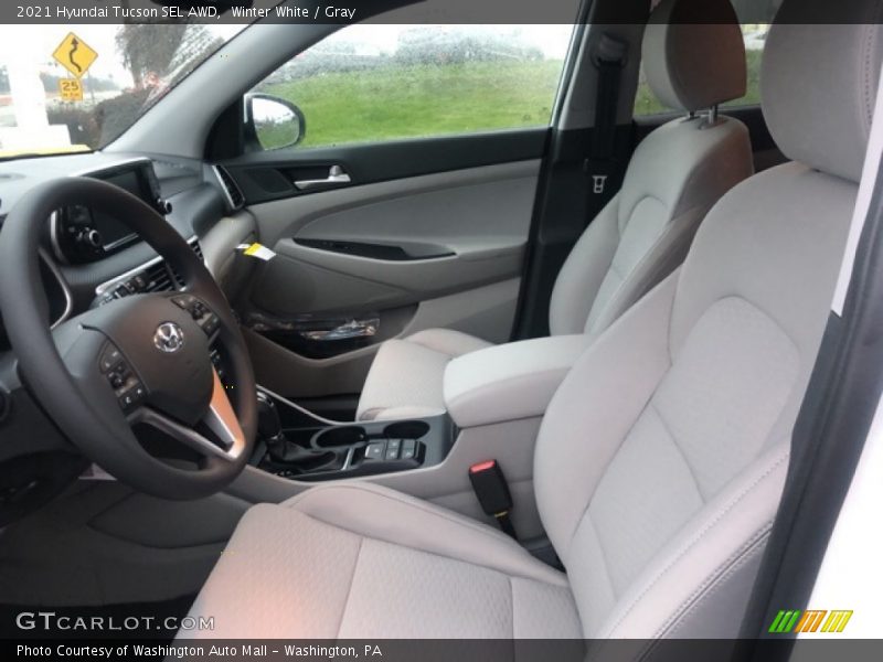 Winter White / Gray 2021 Hyundai Tucson SEL AWD