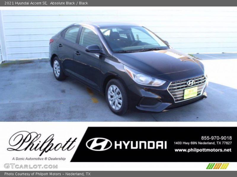 Absolute Black / Black 2021 Hyundai Accent SE