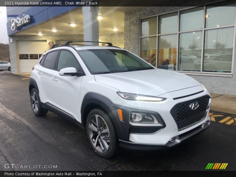 Chalk White / Black 2021 Hyundai Kona Limited AWD