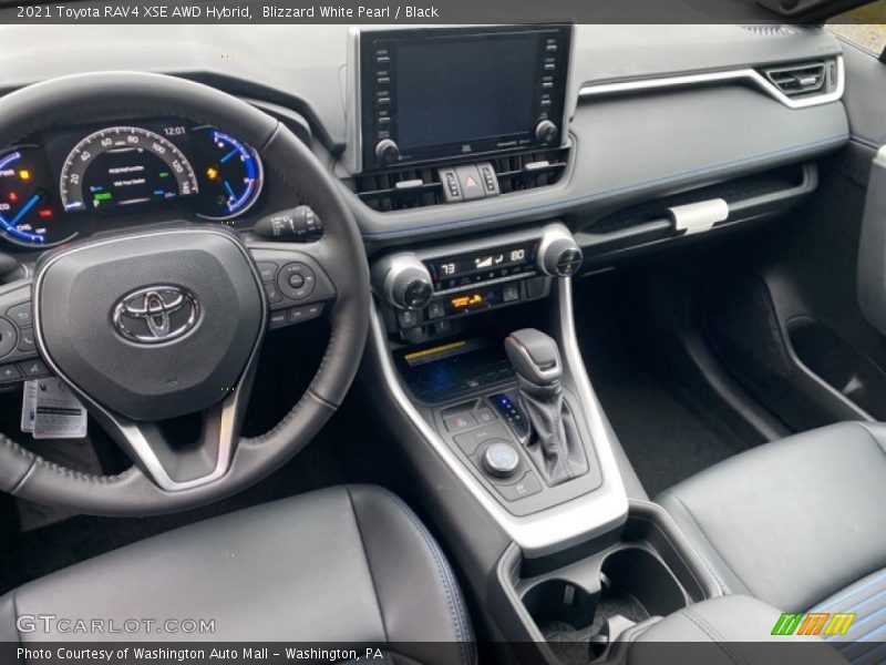 Blizzard White Pearl / Black 2021 Toyota RAV4 XSE AWD Hybrid