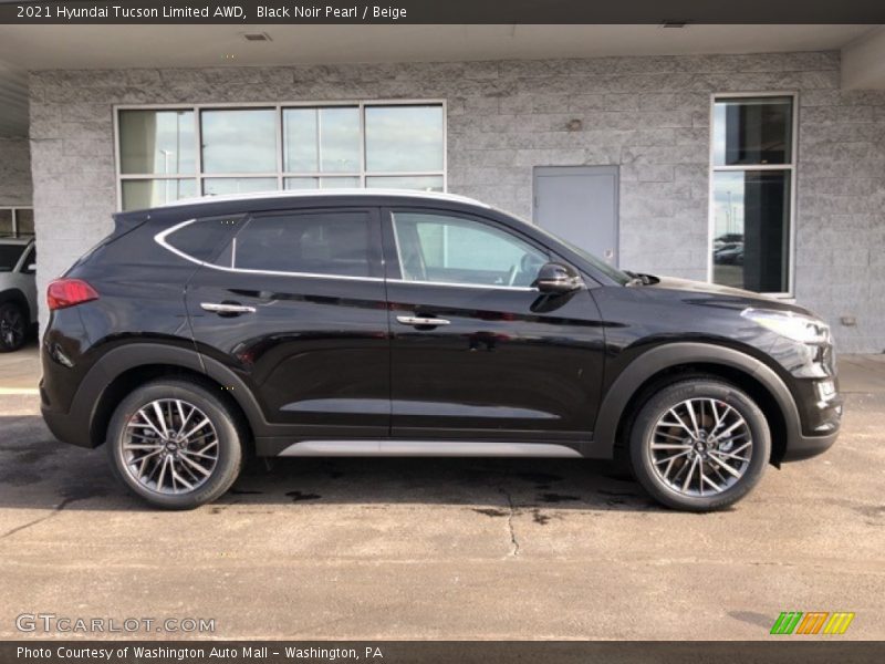 Black Noir Pearl / Beige 2021 Hyundai Tucson Limited AWD