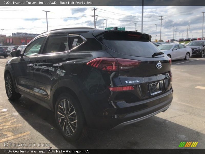 Black Noir Pearl / Beige 2021 Hyundai Tucson Limited AWD