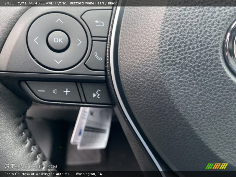 Blizzard White Pearl / Black 2021 Toyota RAV4 XSE AWD Hybrid