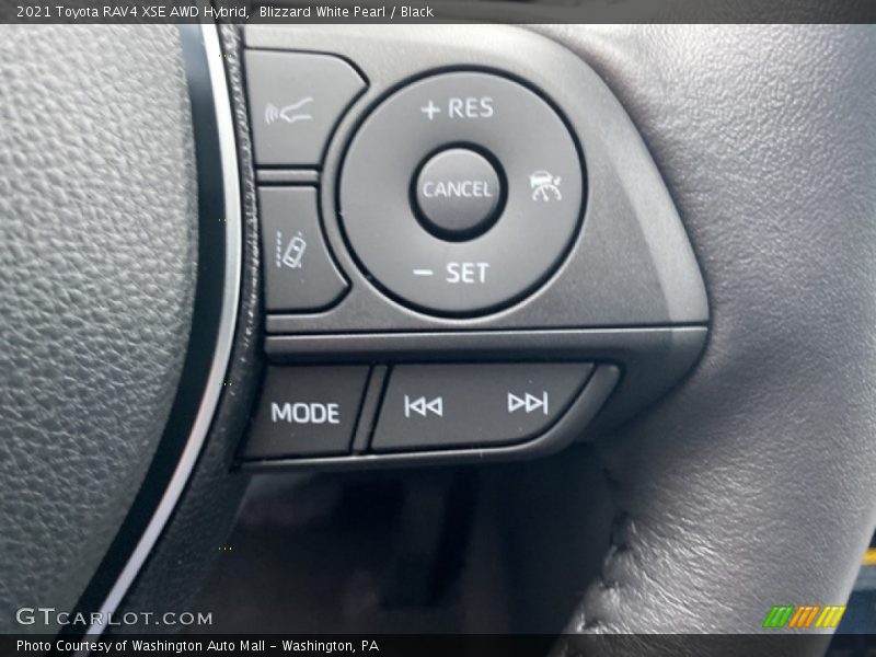 Blizzard White Pearl / Black 2021 Toyota RAV4 XSE AWD Hybrid