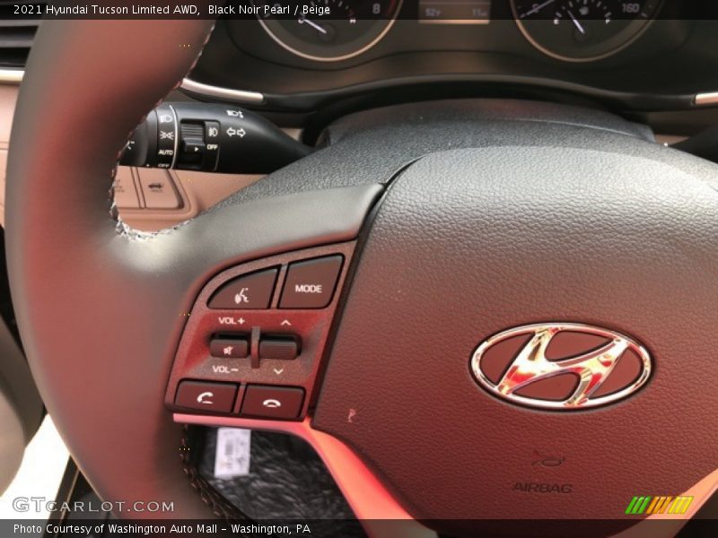 Black Noir Pearl / Beige 2021 Hyundai Tucson Limited AWD