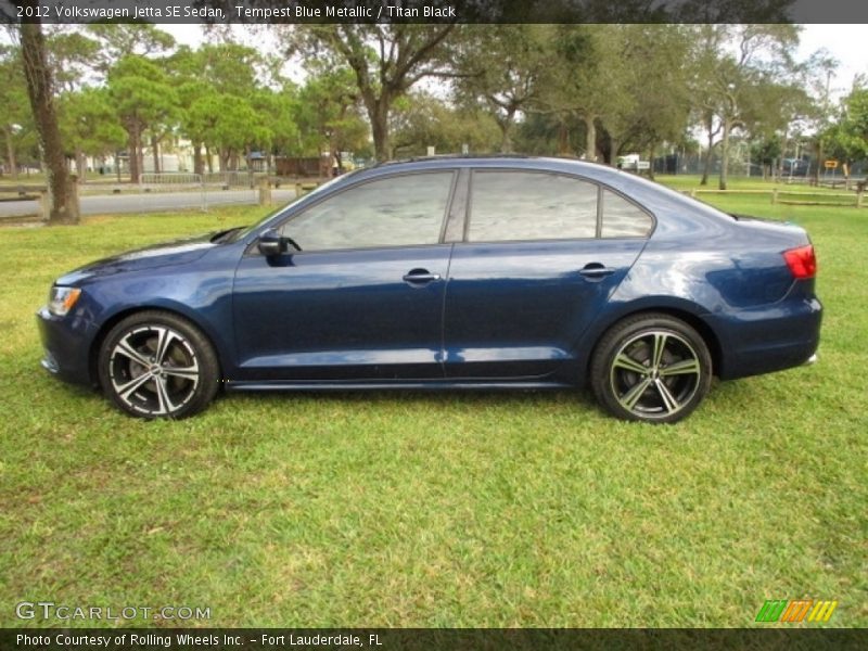 Tempest Blue Metallic / Titan Black 2012 Volkswagen Jetta SE Sedan