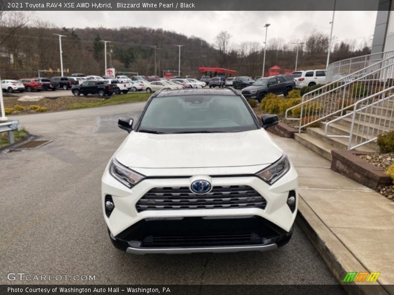 Blizzard White Pearl / Black 2021 Toyota RAV4 XSE AWD Hybrid