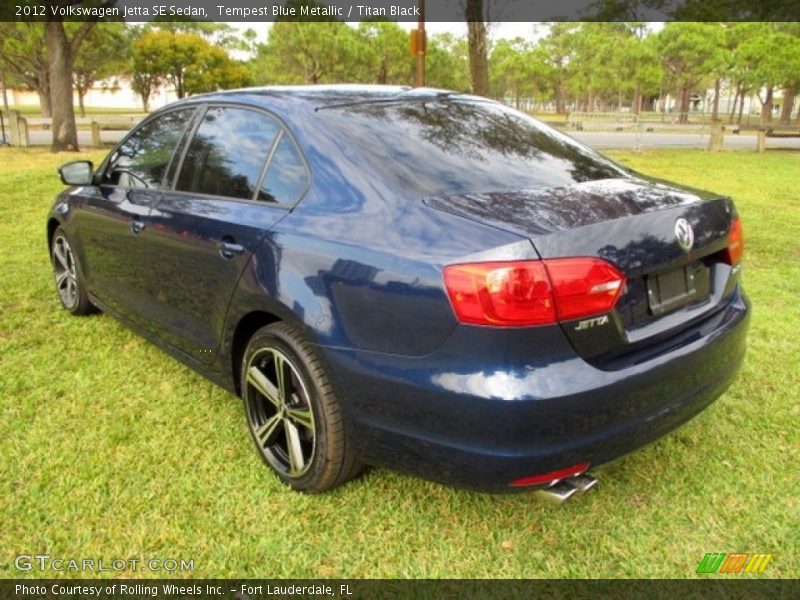 Tempest Blue Metallic / Titan Black 2012 Volkswagen Jetta SE Sedan