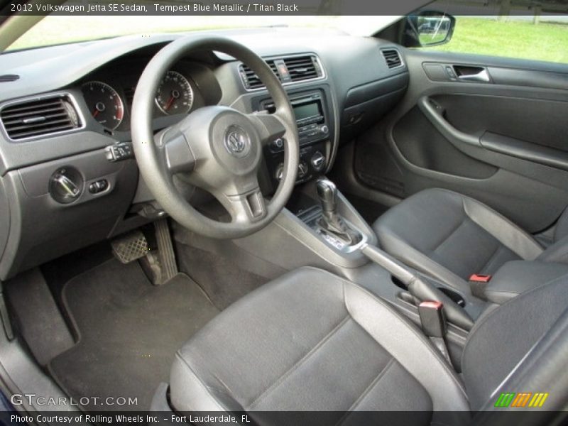 Tempest Blue Metallic / Titan Black 2012 Volkswagen Jetta SE Sedan
