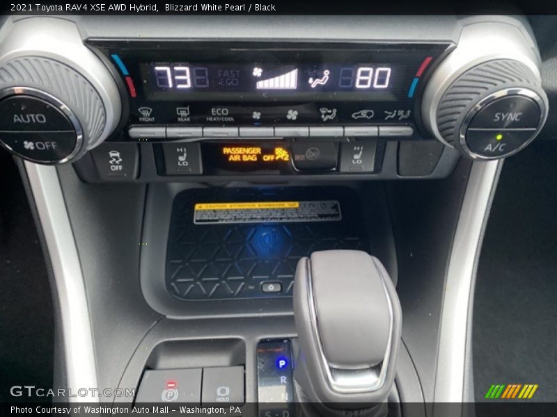 Blizzard White Pearl / Black 2021 Toyota RAV4 XSE AWD Hybrid