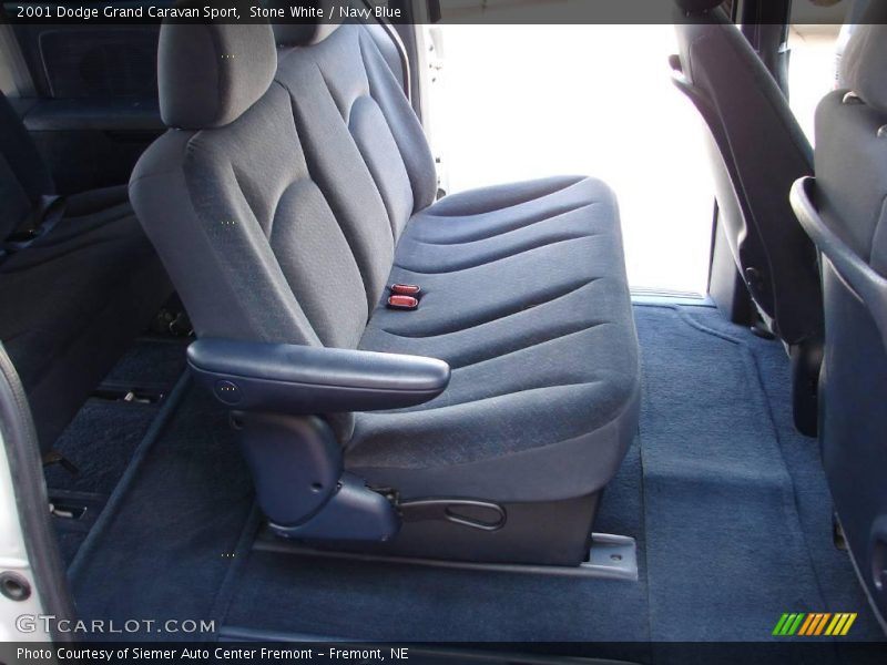 Stone White / Navy Blue 2001 Dodge Grand Caravan Sport
