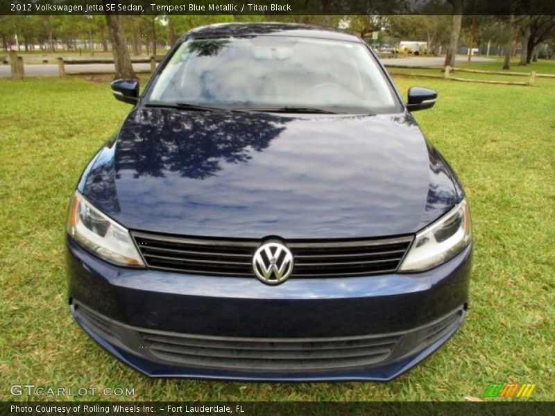Tempest Blue Metallic / Titan Black 2012 Volkswagen Jetta SE Sedan