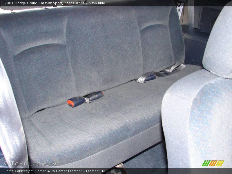 Stone White / Navy Blue 2001 Dodge Grand Caravan Sport