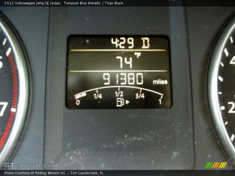 Tempest Blue Metallic / Titan Black 2012 Volkswagen Jetta SE Sedan