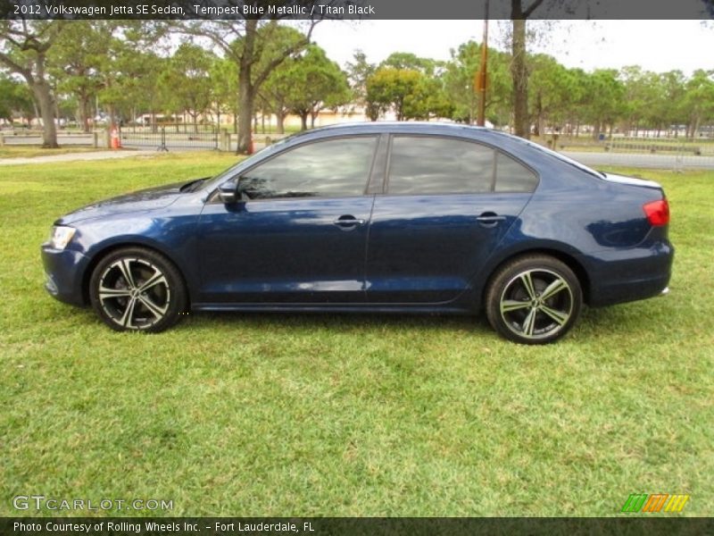 Tempest Blue Metallic / Titan Black 2012 Volkswagen Jetta SE Sedan