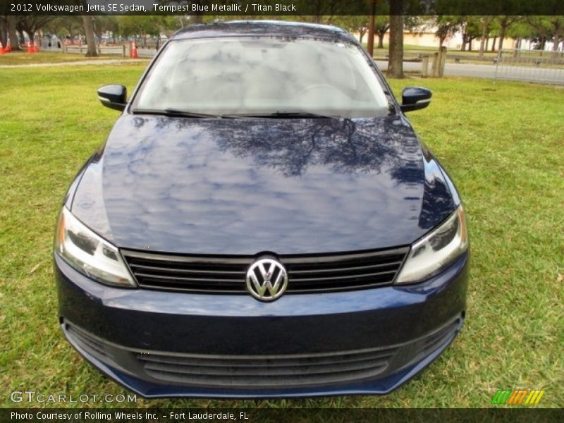 Tempest Blue Metallic / Titan Black 2012 Volkswagen Jetta SE Sedan