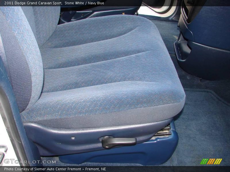 Stone White / Navy Blue 2001 Dodge Grand Caravan Sport