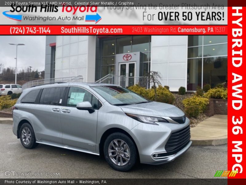 Celestial Silver Metallic / Graphite 2021 Toyota Sienna XLE AWD Hybrid