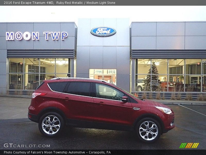Ruby Red Metallic / Medium Light Stone 2016 Ford Escape Titanium 4WD
