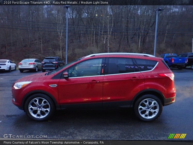 Ruby Red Metallic / Medium Light Stone 2016 Ford Escape Titanium 4WD