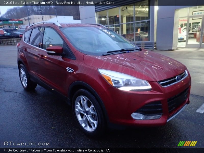 Ruby Red Metallic / Medium Light Stone 2016 Ford Escape Titanium 4WD
