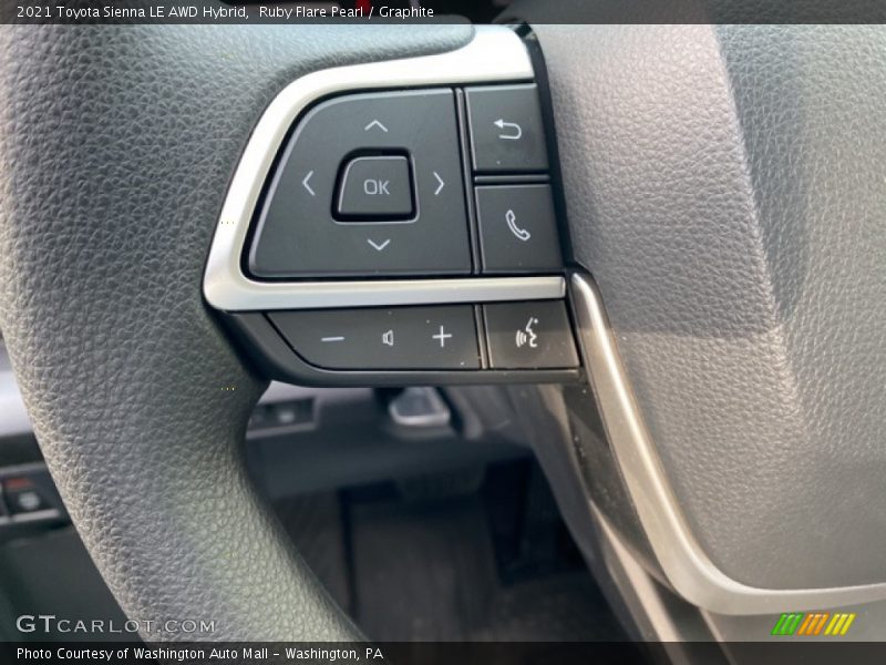 Ruby Flare Pearl / Graphite 2021 Toyota Sienna LE AWD Hybrid