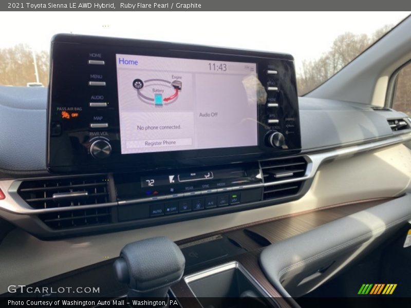 Ruby Flare Pearl / Graphite 2021 Toyota Sienna LE AWD Hybrid